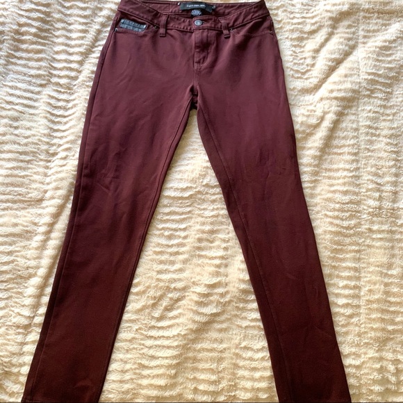 Maroon Calvin Klein Skinny Jeggings - Picture 6 of 7